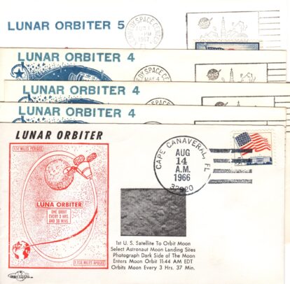 5 Lunar Orbiter covers