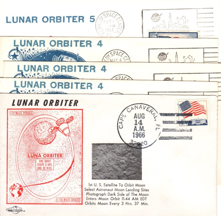 5 Lunar Orbiter covers