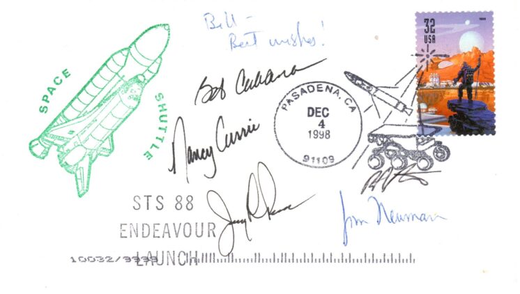 STS-88 launch with 5 autographs