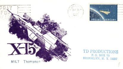 X-15 Milt Thompson on printed cachet