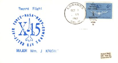 X-15 BSA cachet Pete Knight record flight