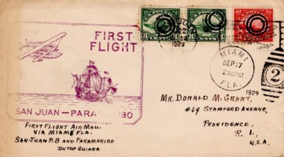 Miami to Paramaribo w/ C4 (2) & C6 franking