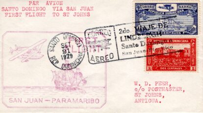 Rare Santo Domingo to Saint Johns (ex- Herget)