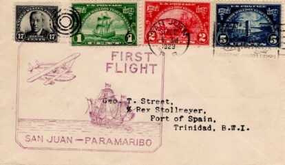 San Juan to Port of Spain w/great franking