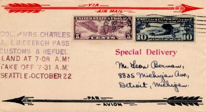 Lindbergh Takes Off From Seattle (not flown)