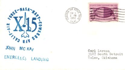 X-15 McKay 1962 Emergency Landing